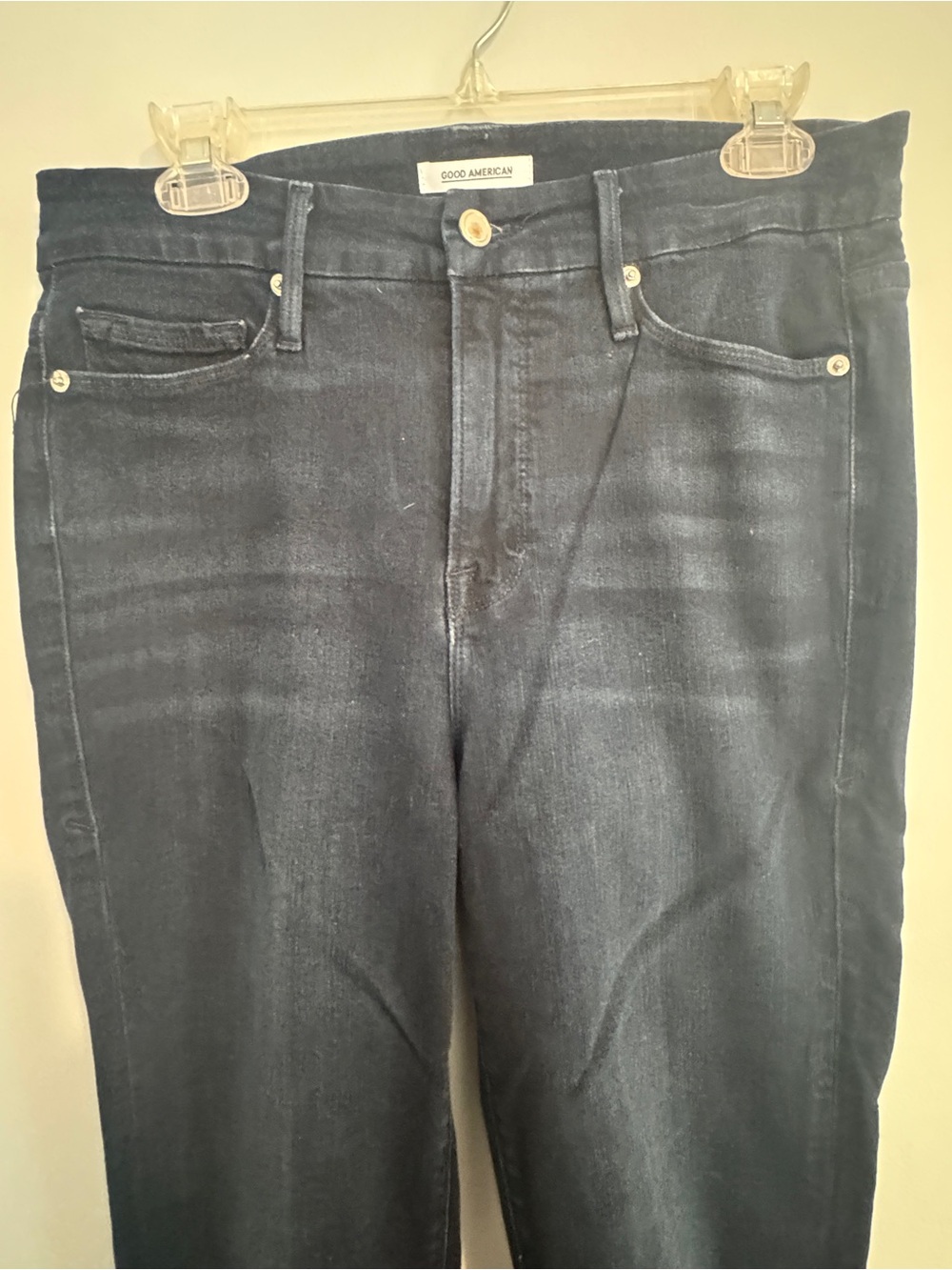 Good American Good Legs High-Rise Skinny Jeans- Dark Indigo size 12 - Picture 2 of 6